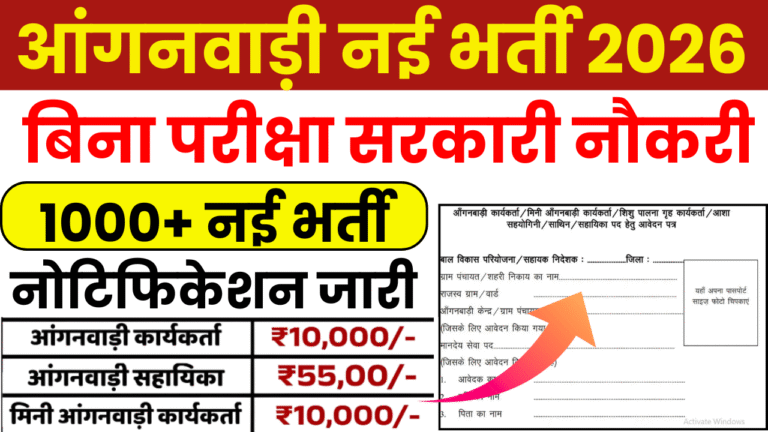 Rajasthan Anganwadi Bharti 2026